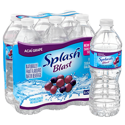 Splash Blast Canada Sparkling Acai Grape 500ml 6 pack